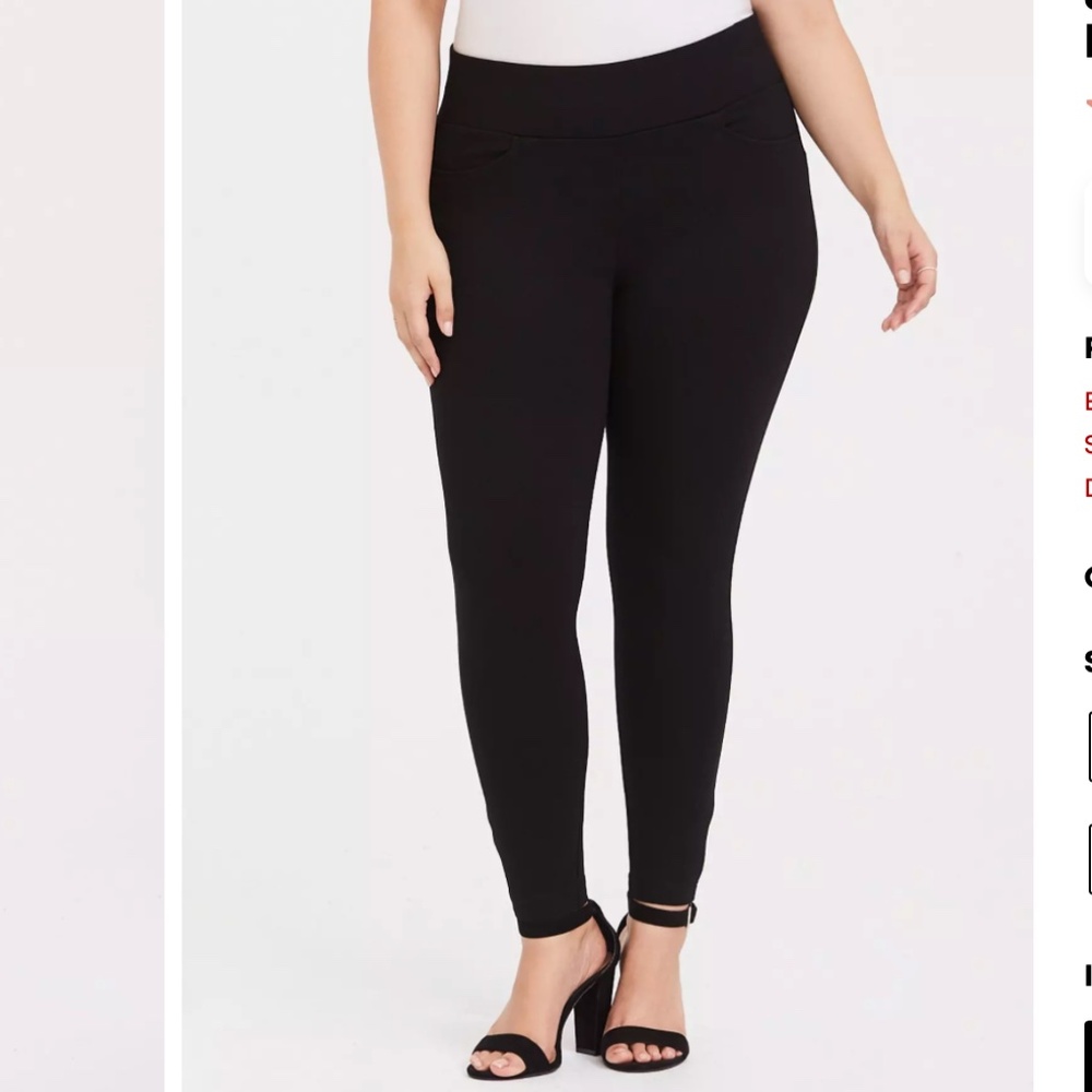 Torrid Studio Ponte Slim Fix Pixie Pant Black 2X 24"